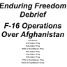 Enduring Freedom Debrief, F-16 Operations Over Afghanistan